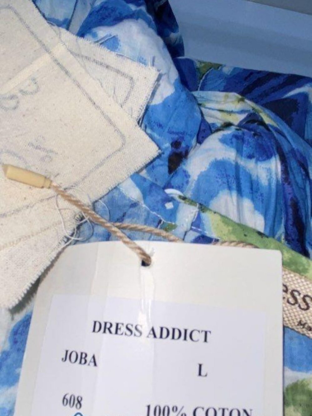 NWT Dress Addict Joba Blue Floral A-Line Midi Dress Size L XL - Picture 6 of 8